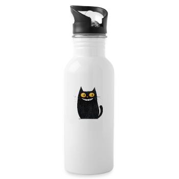 Feed Me Human, Chemise d’amoureux des chats, Sacs, Chemise, Débardeur - Gourde avec paille intégrée - blanc - Droite