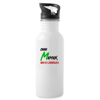 OH MOM YOU'RE THE BEST! - Water bottle with straw - white - Right