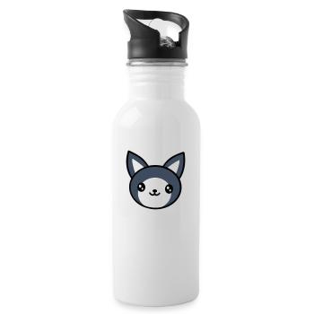 Cat Pet Cute Cute Kitten Friendly - Water bottle with straw - white - Right