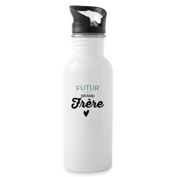 Future big brother - future big brother announcement - Water bottle with straw - white - Right