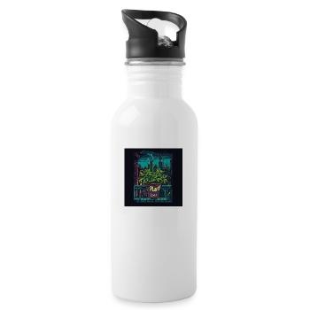 Canabis lover NYC - Trinkflasche mit integriertem Trinkhalm - Weiß - Rechts