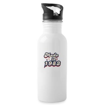 Made in 1983 Retro - Water bottle with straw - white - Right