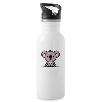 Koala pet - Water bottle with straw - white - Right