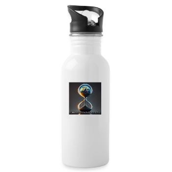 Sanduhr (A) mit Vision - Trinkflasche mit integriertem Trinkhalm - Weiß - Rechts