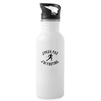 I can't I have jogging - Water bottle with straw - white - Right