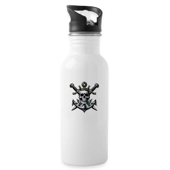 Pirate King - Water bottle with straw - white - Right