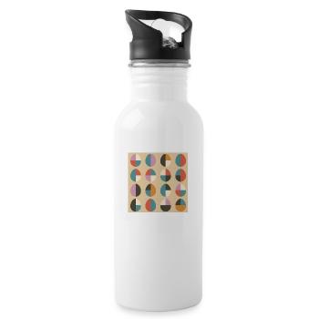 Easter Eggs Design No.02 - Water bottle with straw - white - Right