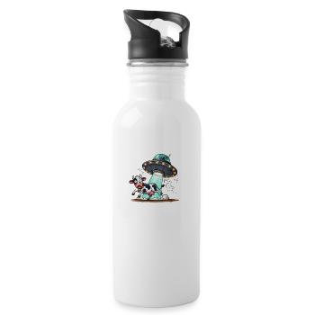 UFO cow - Water bottle with straw - white - Right