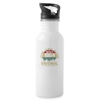 May 1964 61st Anniversary Gift May 1964 May 1964 - Water bottle with straw - white - Right