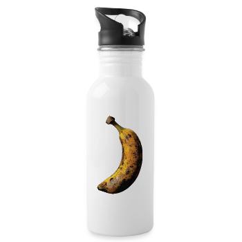 Banane - Trinkflasche mit integriertem Trinkhalm - Weiß - Rechts