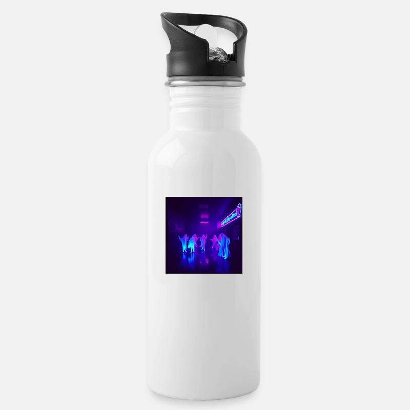 SWS GHOST - Trinkflasche mit integriertem Trinkhalm - Weiß