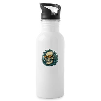 Wave Rider – Skull Vibes - Gourde avec paille intégrée - blanc - Droite