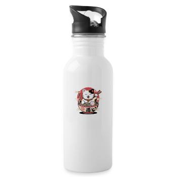 x - Water bottle with straw - white - Right