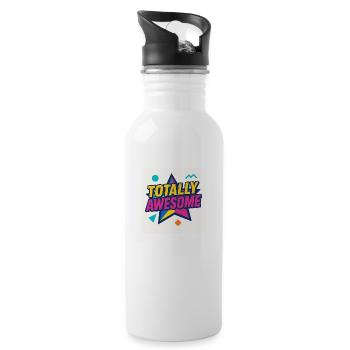 Totally Awesome – Star Power - Trinkflasche mit integriertem Trinkhalm - Weiß - Rechts