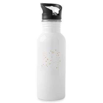🌞 Romanticize Every Ray – Pastel Soft Girl Summer - Water bottle with straw - white - Right