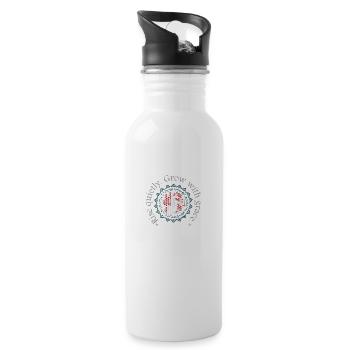 Quiet Rise – Wachstum ohne Lärm - Trinkflasche mit integriertem Trinkhalm - Weiß - Rechts