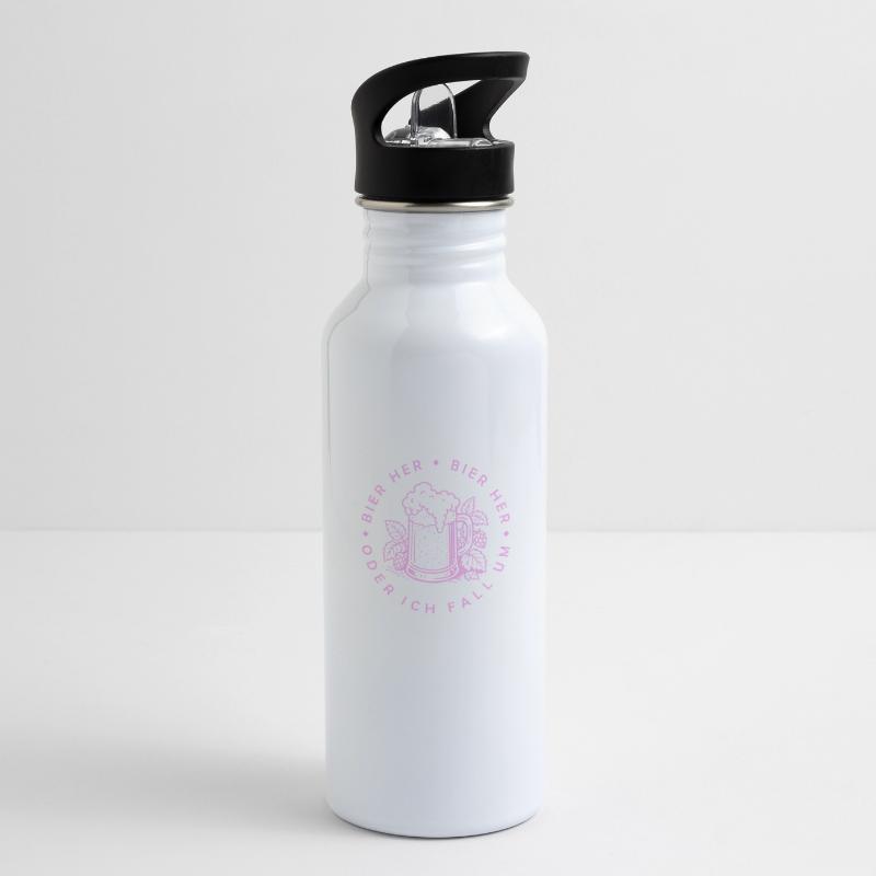 Bees here - Oder ich fall um! Water bottle with straw