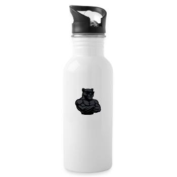 Panther Sunglasses Comic Cool - Water bottle with straw - white - Right