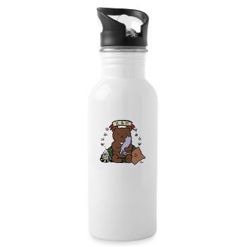 K/M - Cozy Bear/Kitty - Rosi - Gourde avec paille intégrée - blanc - Droite