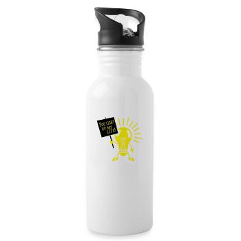 You light up my life - Gourde avec paille intégrée - blanc - Droite