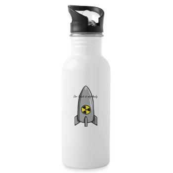 rocket - Water bottle with straw - white - Right