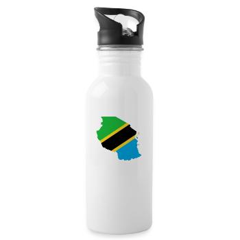 Tanzania - Water bottle with straw - white - Right