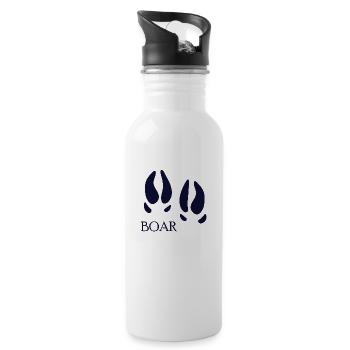DOG CAT PET BOAR - Water bottle with straw - white - Right