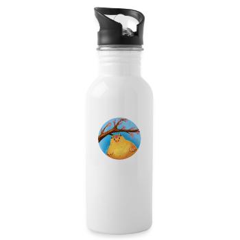 Spring chicks - Water bottle with straw - white - Right