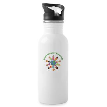 Internationaler Kindertag - Trinkflasche mit integriertem Trinkhalm - Weiß - Rechts