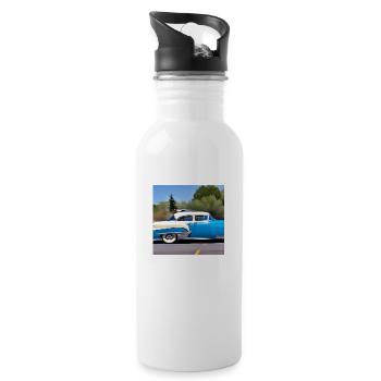 C29 - Trinkflasche mit integriertem Trinkhalm - Weiß - Rechts