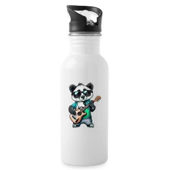 Panda Wippe - Trinkflasche mit integriertem Trinkhalm - Weiß - Rechts
