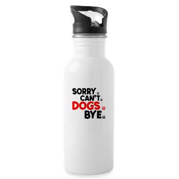 Dogs Lover Vintage Sorry Can't Dogs Bye - Gourde avec paille intégrée - blanc - Droite