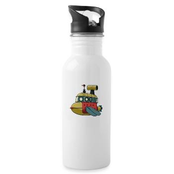 Yellow Submarine - Water bottle with straw - white - Right