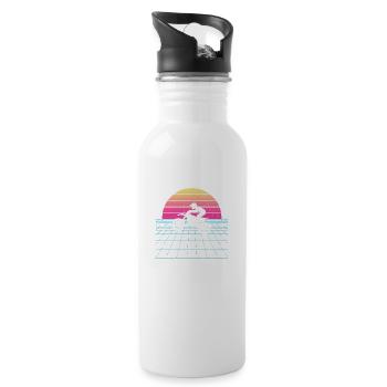 Men's Dirt Bike Supermoto Dirt Bike Women's - Water bottle with straw - white - Right