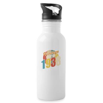 Vintage 1938 Best of 1938 - Annif 86 Years - Water bottle with straw - white - Right