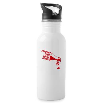 Unterstützen Sie Ihr lokales Team Helsingborg - Trinkflasche mit integriertem Trinkhalm - Weiß - Rechts