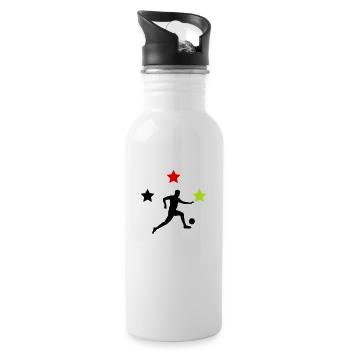 fußballer germany - Trinkflasche mit integriertem Trinkhalm - Weiß - Rechts