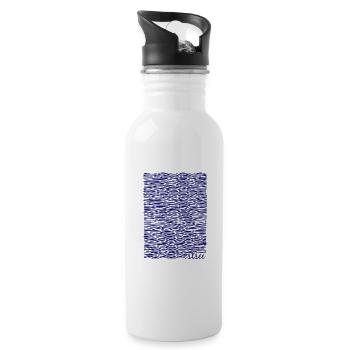 Ostsee-Liebe, Ostsee-Fans - Trinkflasche mit integriertem Trinkhalm - Weiß - Rechts