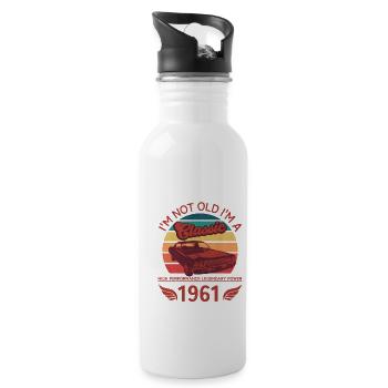 I'm not old I'm a Classic - Water bottle with straw - white - Right