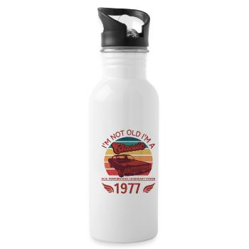 I'm not old I'm a Classic - Water bottle with straw - white - Right