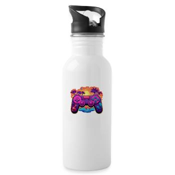 Gamer - Water bottle with straw - white - Right