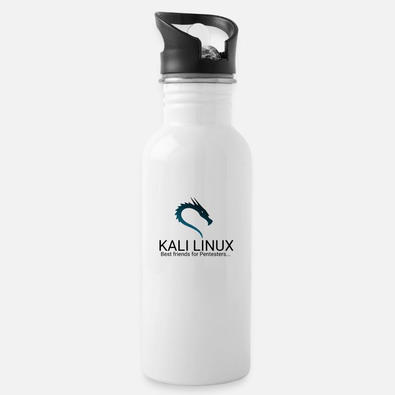 Kali Linux - Water bottle with straw - white