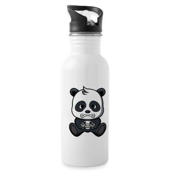 Panda Gaming - Trinkflasche mit integriertem Trinkhalm - Weiß - Rechts