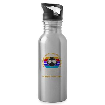1981 - Trinkflasche mit integriertem Trinkhalm - Lightsilver - Rechts