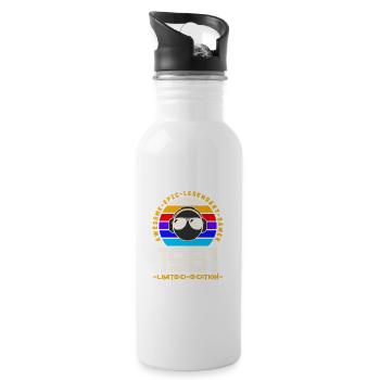 1981 - Trinkflasche mit integriertem Trinkhalm - Weiß - Rechts