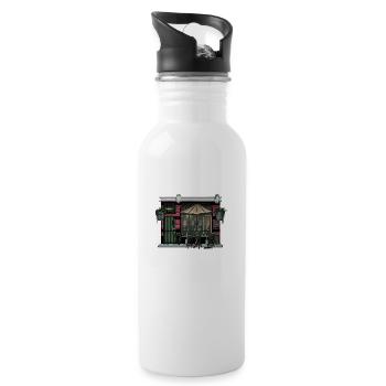 Le Café - Water bottle with straw - white - Right