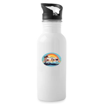 Holiday mode in the camper - Water bottle with straw - white - Right