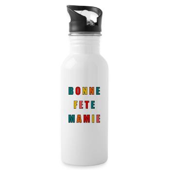 OMA. OMA. FEST - Trinkflasche mit integriertem Trinkhalm - Weiß - Rechts