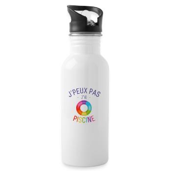 J Peux PAs J Ai Piscine - Gourde avec paille intégrée - blanc - Droite