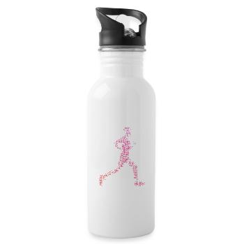 Jogging Cross Country Running Running Men - Water bottle with straw - white - Right